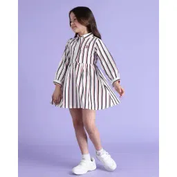 u.s. polo assn. Girls Striped Fit & Flare Dress image 1