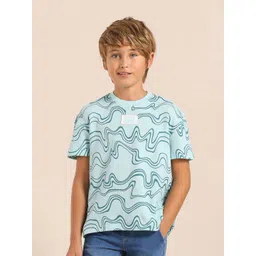 U.S. Polo Assn. Kids Boys Abstract Printed Pure Cotton Regular Fit T-shirt-picture-28