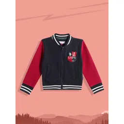 U.S. Polo Assn. Kids Boys Blue Colourblocked Sweatshirt-picture-24