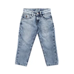 U.S. Polo Assn. Kids Boys Blue Slim Fit Clean Look Heavy Fade Cotton Jeans-picture-28