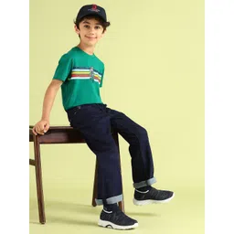 U.S. Polo Assn. Kids Boys Bootcut Mid-Rise Stretchable Jeans-picture-11