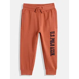 U.S. Polo Assn. Kids Boys Brand Logo Applique Pure Cotton Joggers-picture-31