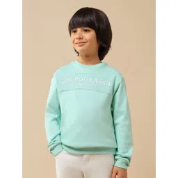 U.S. Polo Assn. Kids Boys Brand Logo Embossed Full Sleeve Sweatshirt-picture-11