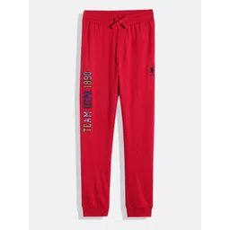 U.S. Polo Assn. Kids Boys Brand Logo Embroidered Pure Cotton Joggers-picture-49
