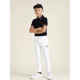 U.S. Polo Assn. Kids Boys Brand Logo Printed Pure Cotton Joggers-picture-15