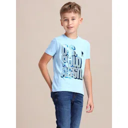 U.S. Polo Assn. Kids Boys Brand Logo Printed Pure Cotton T-shirt-picture-53