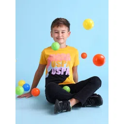 U.S. Polo Assn. Kids Boys Brand Logo Printed Pure Cotton T-shirt-picture-11