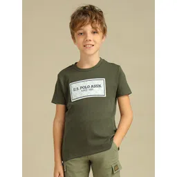 U.S. Polo Assn. Kids Boys Brand Logo Printed Round Neck Cotton Regular Fit T-shirt-picture-13