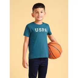 U.S. Polo Assn. Kids Boys Brand Logo Pure Cotton Applique T-shirt-picture-30