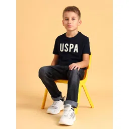 U.S. Polo Assn. Kids Boys Brand Logo Pure Cotton Applique T-shirt-picture-31