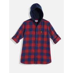 U.S. Polo Assn. Kids Boys Checked Pure Cotton Casual Shirt-picture-42