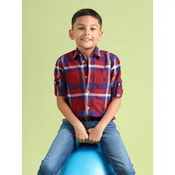U.S. Polo Assn. Kids Boys Checked Pure Cotton Casual Shirt-picture-40