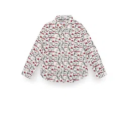 U.S. Polo Assn. Kids Boys Classic Conversational Printed Pure Cotton Twill Casual Shirt-picture-36