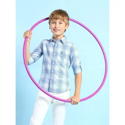 U.S. Polo Assn. Kids Boys Classic Fit Spread Collar Checked Cotton Casual Shirt-picture-25