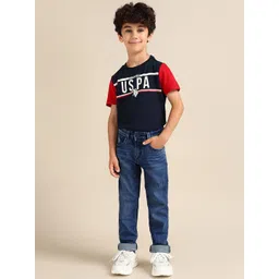 U.S. Polo Assn. Kids Boys Classic Heavy Fade Mid-Rise Regular Fit Jeans-picture-19