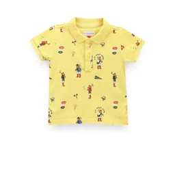 U.S. Polo Assn. Kids Boys Conversational Printed Polo Collar Cotton T-shirt-picture-37