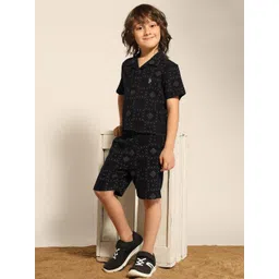 U.S. Polo Assn. Kids Boys Geometric Printed Mid-Rise Regular Fit Shorts-picture-33