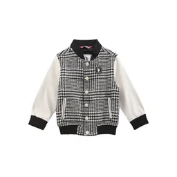 U.S. Polo Assn. Kids Boys Geometric Printed Mock Collar Bomber Jacket-picture-45