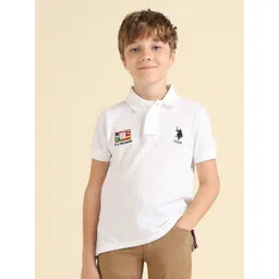 U.S. Polo Assn. Kids Boys Graphic Printed Polo Collar Cotton Regular Fit T-shirt-picture-11