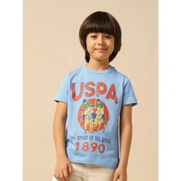 U.S. Polo Assn. Kids Boys Graphic Printed Pure Cotton Regular Fit T-shirt-picture-36