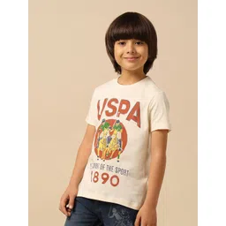 U.S. Polo Assn. Kids Boys Graphic Printed Pure Cotton T-shirt-picture-43