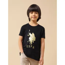 U.S. Polo Assn. Kids Boys Graphic Printed Pure Cotton T-shirt-picture-29