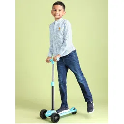 U.S. Polo Assn. Kids Boys Leaf Printed Pure Cotton Shirt-picture-55