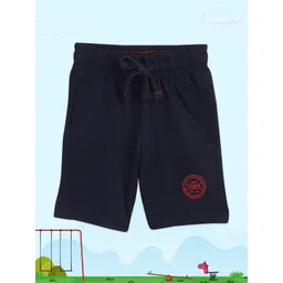 U.S. Polo Assn. Kids Boys Navy Blue Cotton Solid Lounge Shorts-picture-31
