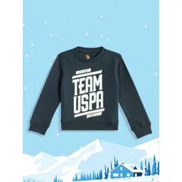 U.S. Polo Assn. Kids Boys Navy Blue Printed Pure Cotton Sweatshirt-picture-36