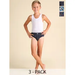 U.S. Polo Assn. Kids Boys Pack Of 3 Abstract Printed Anti Bacterial Basic Briefs EKB02-NNW-picture-17