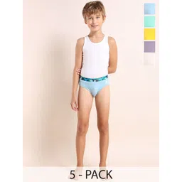 U.S. Polo Assn. Kids Boys Pack Of 5 Anti Microbial Mid Rise Briefs - EKB05-MU2-P5-picture-29