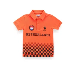 U.S. Polo Assn. Kids Boys Printed Polo Collar Applique T-shirt-picture-23