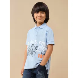 U.S. Polo Assn. Kids Boys Printed Polo Collar Pure Cotton T-shirt-picture-25