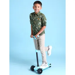 U.S. Polo Assn. Kids Boys Printed Pure Cotton Casual Shirt-picture-36