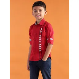 U.S. Polo Assn. Kids Boys Pure Cotton Brand Logo Shirt-picture-37