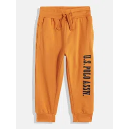 U.S. Polo Assn. Kids Boys Pure Cotton Joggers with Brand Logo Applique-picture-30