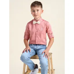 U.S. Polo Assn. Kids Boys Pure Cotton Shirt With Bow-picture-36