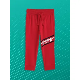 U.S. Polo Assn. Kids Boys Red Pure Cotton Regular Fit Joggers-picture-56