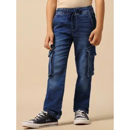 U.S. Polo Assn. Kids Boys Regular Fit Mid-Rise Light Fade Cargo Jeans-picture-29