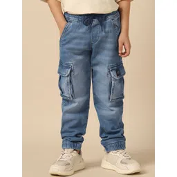 U.S. Polo Assn. Kids Boys Regular Fit Mid-Rise Light Fade Stretchable Jeans-picture-26