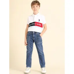 U.S. Polo Assn. Kids Boys Relaxed Fit Light Fade Jeans-picture-32
