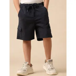 U.S. Polo Assn. Kids Boys Relaxed Fit Textured Cotton Cargo Shorts-picture-37