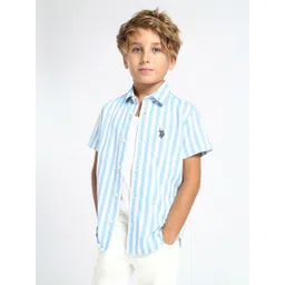 U.S. Polo Assn. Kids Boys Relaxed Striped Casual Shirt-picture-25