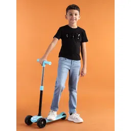 U.S. Polo Assn. Kids Boys Slim Fit Mid-Rise Light Fade Stretchable Jeans-image-14