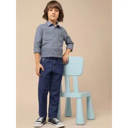 U.S. Polo Assn. Kids Boys Slim Fit Mid-Rise Stretchable Jeans-image-45