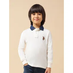U.S. Polo Assn. Kids Boys Solid Polo Collar Cotton T-shirt-picture-21