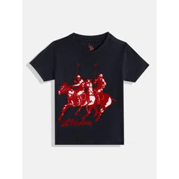 U.S. Polo Assn. Kids Boys Sports Printed Pure Cotton T-shirt-picture-39