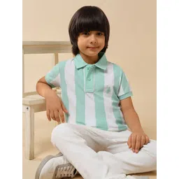 U.S. Polo Assn. Kids Boys Striped Polo Collar Cotton T-shirt-picture-41