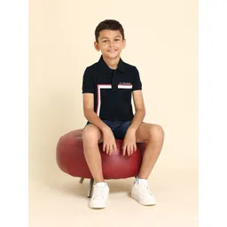 U.S. Polo Assn. Kids Boys Striped Polo Collar Pure Cotton T-shirt-picture-44