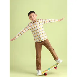 U.S. Polo Assn. Kids Boys Tartan Checked Pure Cotton Casual Shirt-picture-35